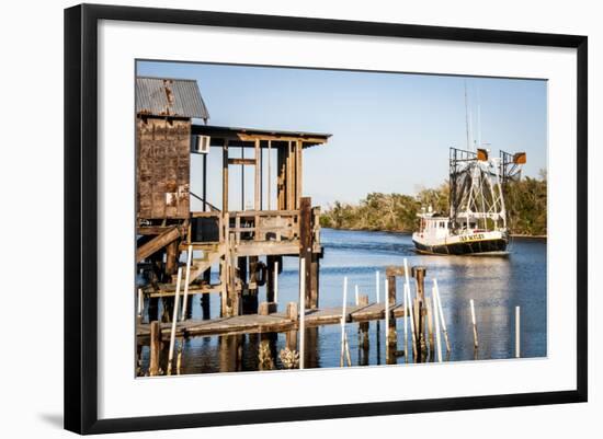 Shrimp Boat, Cocodrie, Terrebonne Parish, Louisiana, USA-Alison Jones-Framed Photographic Print