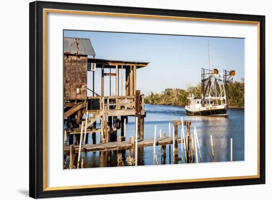 Shrimp Boat, Cocodrie, Terrebonne Parish, Louisiana, USA-Alison Jones-Framed Photographic Print