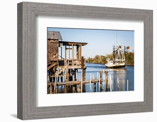 Shrimp Boat, Cocodrie, Terrebonne Parish, Louisiana, USA-Alison Jones-Framed Photographic Print