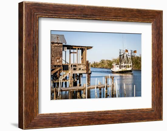 Shrimp Boat, Cocodrie, Terrebonne Parish, Louisiana, USA-Alison Jones-Framed Photographic Print