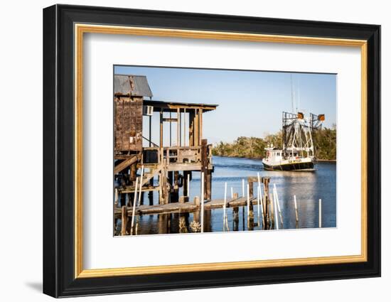 Shrimp Boat, Cocodrie, Terrebonne Parish, Louisiana, USA-Alison Jones-Framed Photographic Print