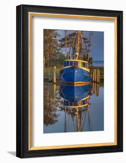 Shrimp Boat Docked at Harbor, Apalachicola, Florida, USA-Joanne Wells-Framed Photographic Print