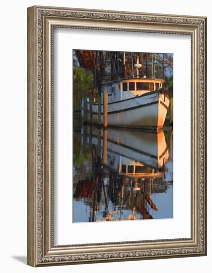 Shrimp Boat Docked at Harbor, Apalachicola, Florida, USA-Joanne Wells-Framed Photographic Print