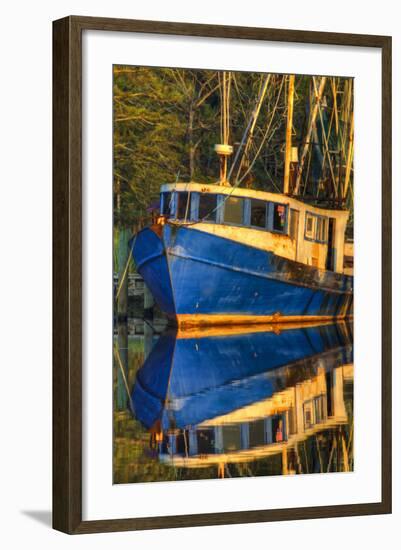 Shrimp Boat Docked at Harbor, Fishing, Apalachicola, Florida, USA-Joanne Wells-Framed Photographic Print