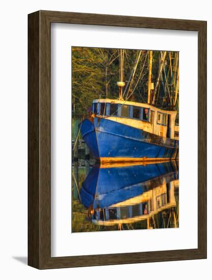 Shrimp Boat Docked at Harbor, Fishing, Apalachicola, Florida, USA-Joanne Wells-Framed Photographic Print