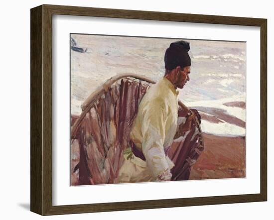 Shrimp Fisherman, Valencia; Pescador De Quisquillas, Valencia, 1908-Joaquin Sorolla y Bastida-Framed Giclee Print