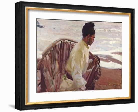 Shrimp Fisherman, Valencia; Pescador De Quisquillas, Valencia, 1908-Joaquin Sorolla y Bastida-Framed Giclee Print