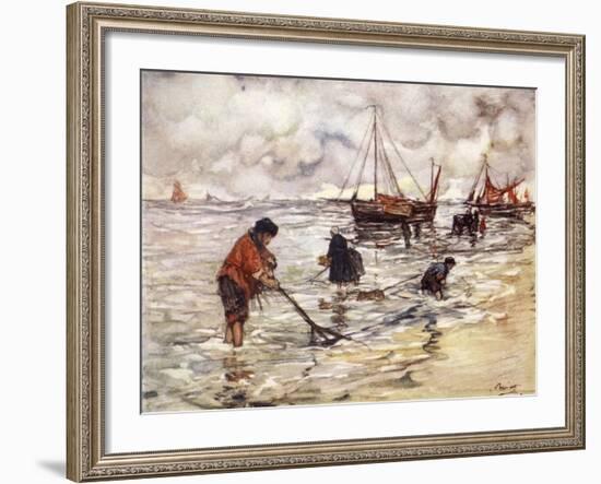 Shrimp-Fishing, 1904-Nico Jungman-Framed Giclee Print