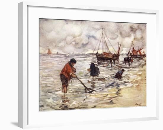 Shrimp-Fishing, 1904-Nico Jungman-Framed Giclee Print