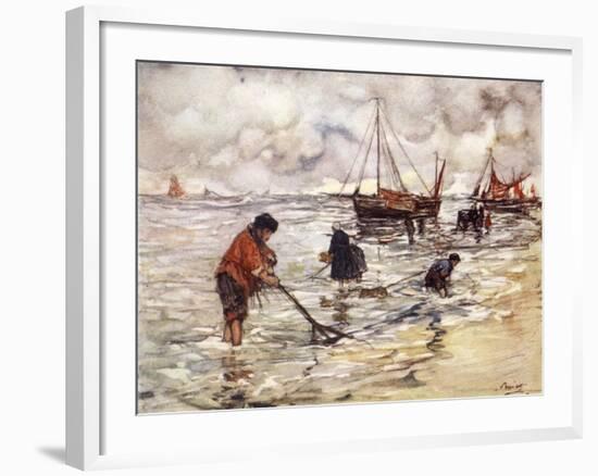 Shrimp-Fishing, 1904-Nico Jungman-Framed Giclee Print