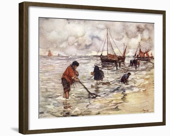 Shrimp-Fishing, 1904-Nico Jungman-Framed Giclee Print