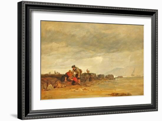 Shrimpers, 1849 (Oil on Panel)-Edward Duncan-Framed Giclee Print