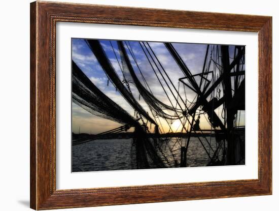 Shrimpers at Sunrise II-Alan Hausenflock-Framed Photographic Print