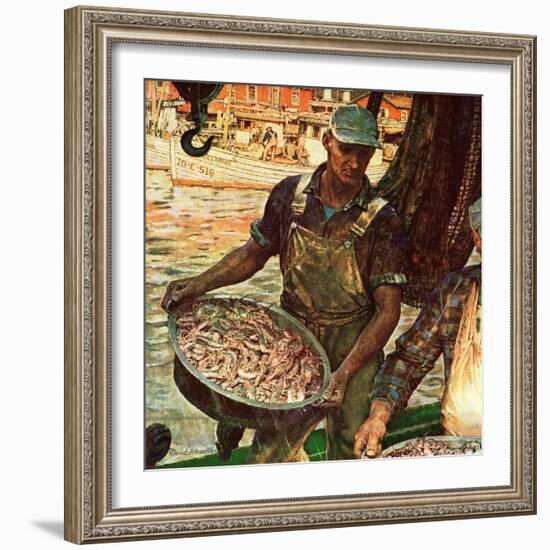 "Shrimpers," October 25, 1947-Mead Schaeffer-Framed Giclee Print