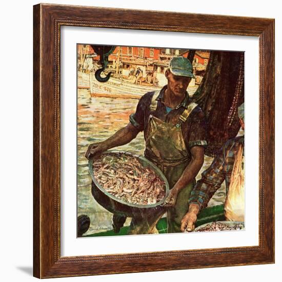 "Shrimpers," October 25, 1947-Mead Schaeffer-Framed Giclee Print