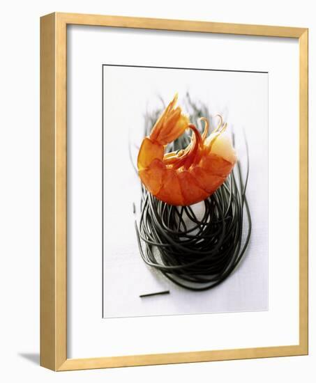 Shrimps with Black Pasta-Marc O^ Finley-Framed Photographic Print