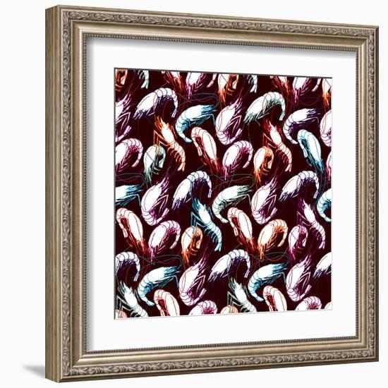 Shrimps-meganeura-Framed Art Print