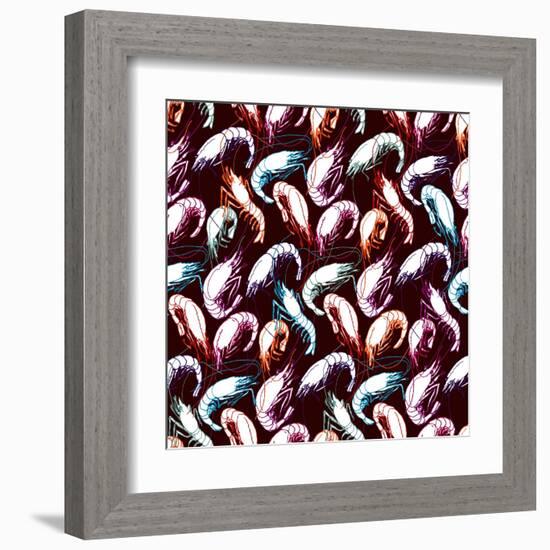 Shrimps-meganeura-Framed Art Print