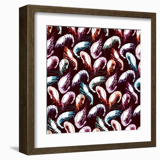 Shrimps-meganeura-Framed Art Print