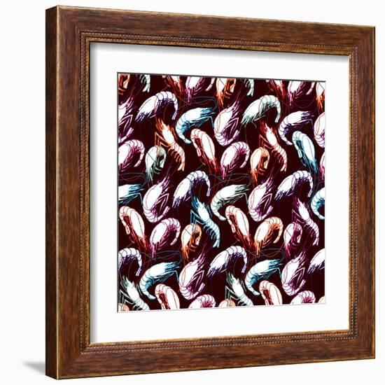 Shrimps-meganeura-Framed Art Print