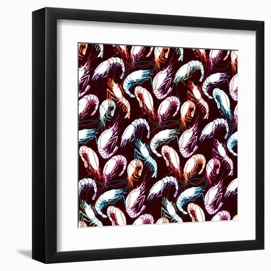 Shrimps-meganeura-Framed Art Print