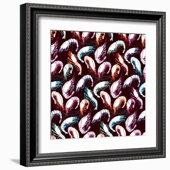 Shrimps-meganeura-Framed Art Print