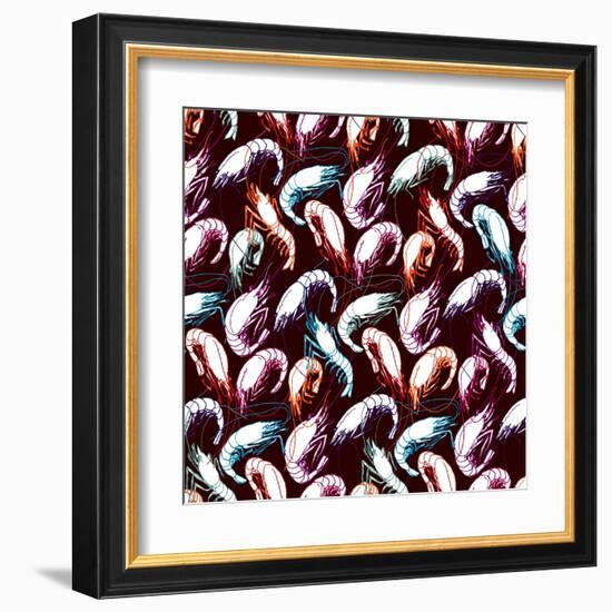 Shrimps-meganeura-Framed Art Print