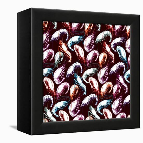 Shrimps-meganeura-Framed Stretched Canvas