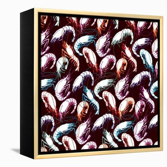 Shrimps-meganeura-Framed Stretched Canvas
