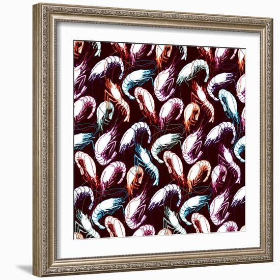 Shrimps-meganeura-Framed Art Print