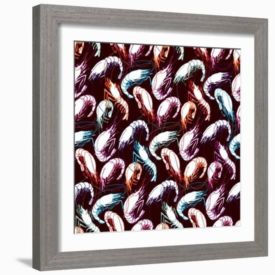 Shrimps-meganeura-Framed Art Print