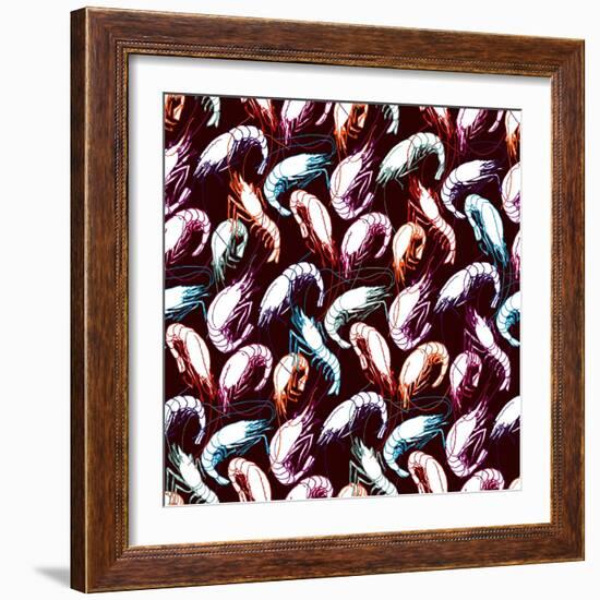 Shrimps-meganeura-Framed Art Print