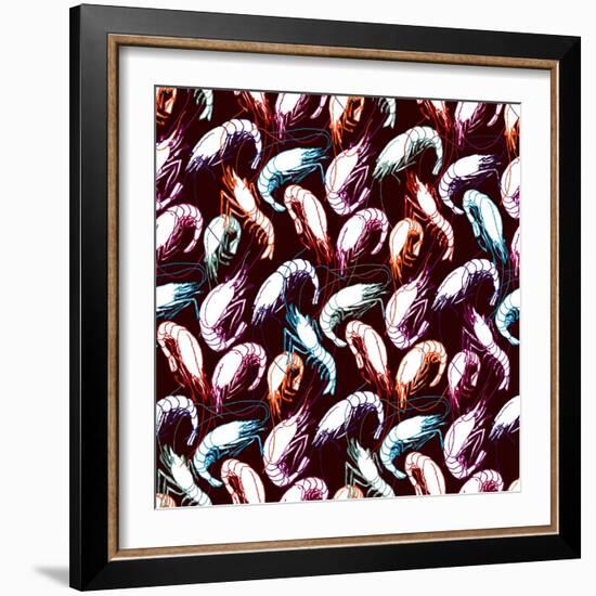 Shrimps-meganeura-Framed Art Print