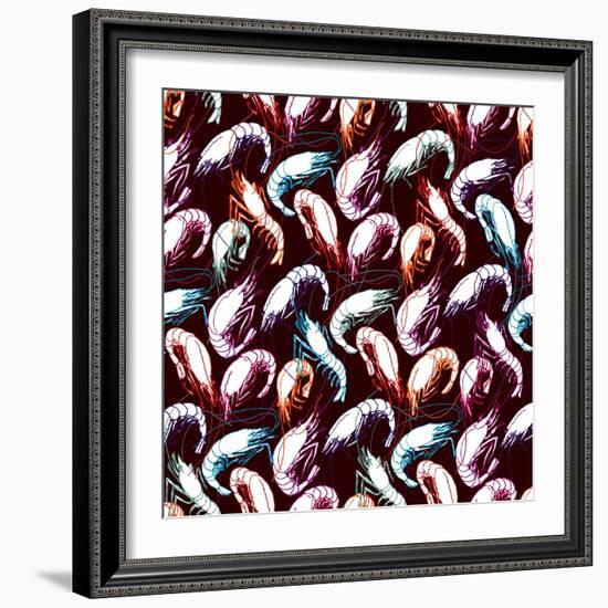 Shrimps-meganeura-Framed Art Print