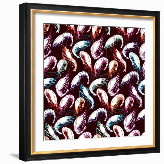 Shrimps-meganeura-Framed Art Print