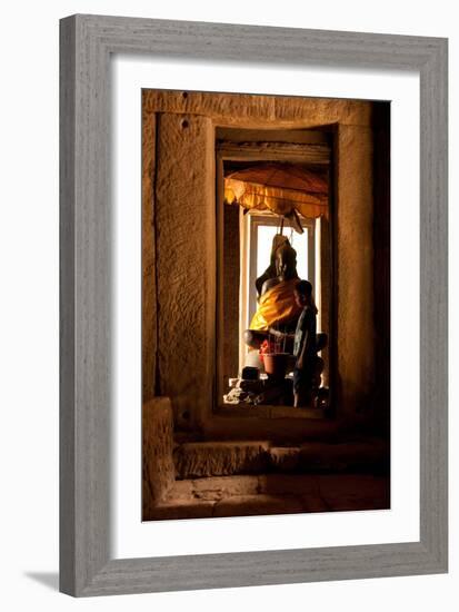 Shrine at Bayon-Erin Berzel-Framed Photographic Print