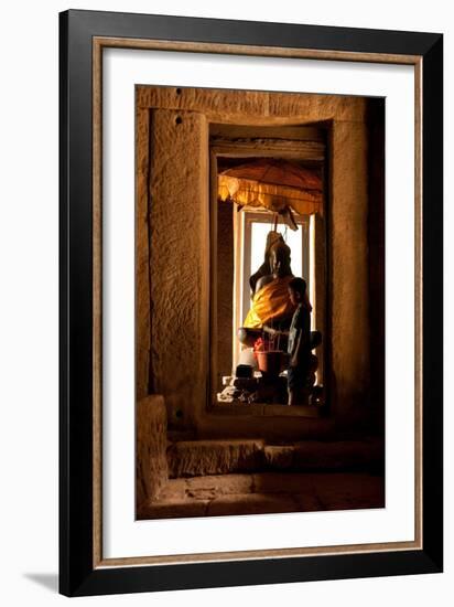 Shrine at Bayon-Erin Berzel-Framed Photographic Print