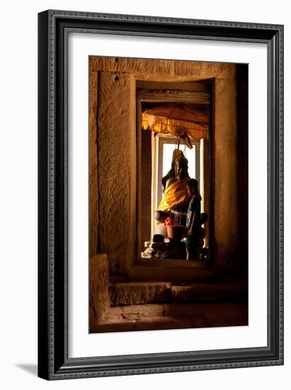 Shrine at Bayon-Erin Berzel-Framed Photographic Print