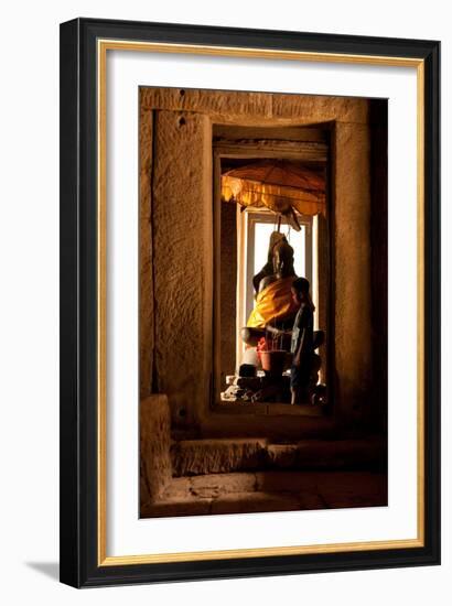 Shrine at Bayon-Erin Berzel-Framed Photographic Print