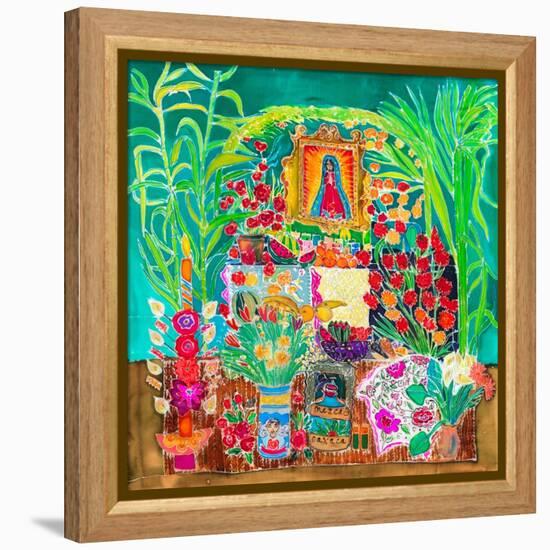 Shrine, Day of the Dead, Oaxaca, 2023 (Dyes on Silk)-Hilary Simon-Framed Premier Image Canvas