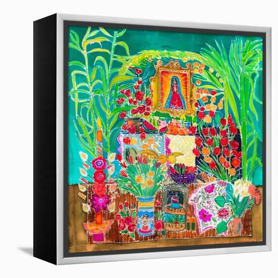 Shrine, Day of the Dead, Oaxaca, 2023 (Dyes on Silk)-Hilary Simon-Framed Premier Image Canvas