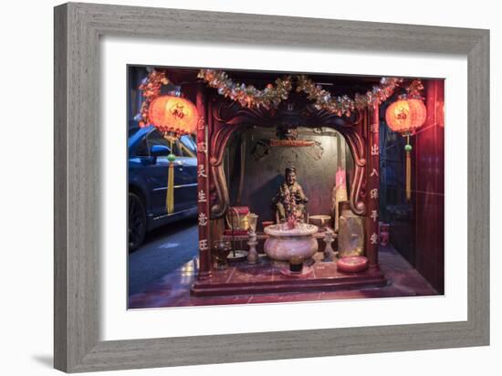 Shrine in Chinatown at night, Kuala Lumpur, Malaysia, Southeast Asia, Asia-Matthew Williams-Ellis-Framed Photographic Print