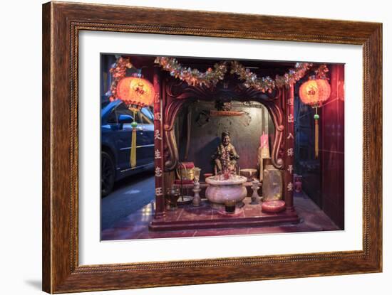 Shrine in Chinatown at night, Kuala Lumpur, Malaysia, Southeast Asia, Asia-Matthew Williams-Ellis-Framed Photographic Print