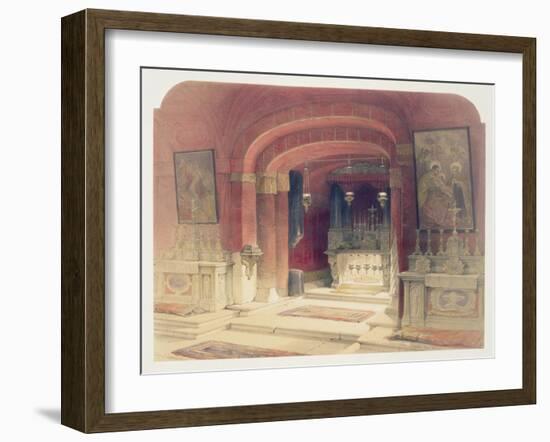 Shrine of the Annunciation, Nazareth, April 20th 1839, Plate 31 from Volume I of 'The Holy Land'-David Roberts-Framed Giclee Print