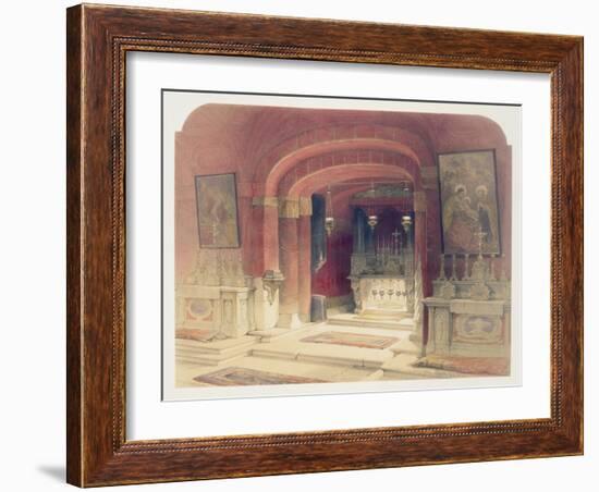 Shrine of the Annunciation, Nazareth, April 20th 1839, Plate 31 from Volume I of 'The Holy Land'-David Roberts-Framed Giclee Print