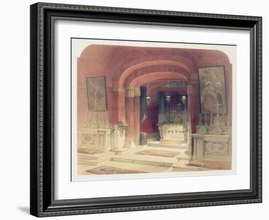 Shrine of the Annunciation, Nazareth, April 20th 1839, Plate 31 from Volume I of 'The Holy Land'-David Roberts-Framed Giclee Print