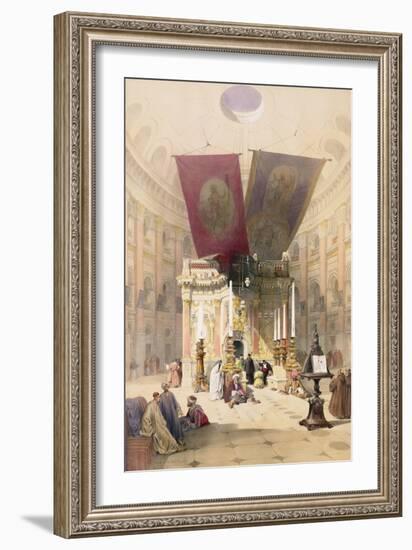 Shrine of the Holy Sepulchre, April 10th 1839, Plate 14 from Volume I of "The Holy Land"-David Roberts-Framed Giclee Print