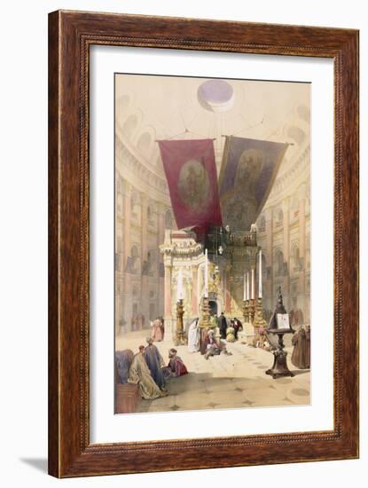 Shrine of the Holy Sepulchre, April 10th 1839, Plate 14 from Volume I of "The Holy Land"-David Roberts-Framed Giclee Print