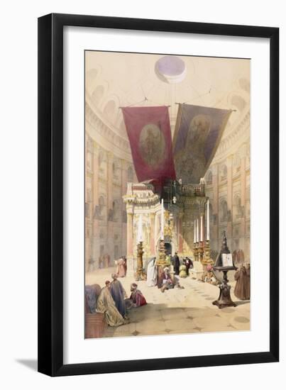 Shrine of the Holy Sepulchre, April 10th 1839, Plate 14 from Volume I of "The Holy Land"-David Roberts-Framed Giclee Print