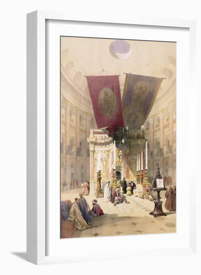 Shrine of the Holy Sepulchre, April 10th 1839, Plate 14 from Volume I of "The Holy Land"-David Roberts-Framed Giclee Print